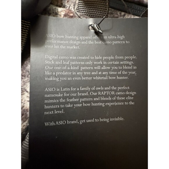 ASIO Gear Treestand Pack Raptor Camo NWT Bowhunting Saddle Hunting Backpack - Picture 10 of 16